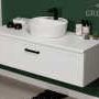 Grekon szafka z umywalką Areda Petto Bianco 120x48 uchwyt czarny PET-B-U120/46C + AREDA-42