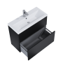 Ellita zestaw umywalka meblowa + szafka Kido 81x35,8 Black Matt 168100