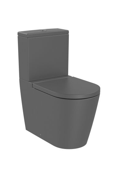 Roca Inspira Round  miska WC  kompakt Rimless o/podwójny czarny mat onyx