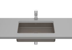 Roca Inspira umywalka podblatowa Square 54x32x13,8 brąz cafe