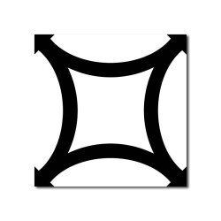 Mayolica gres District Figure Black 20x20