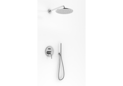 Kohlman zestaw natryskowy ze słuchawką i deszczownicą 20 cm Roxin QW210RR20