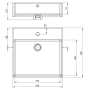 Deante umywalka nablatowa ceramiczna Temisto 50x50 biała CDT_6U5S