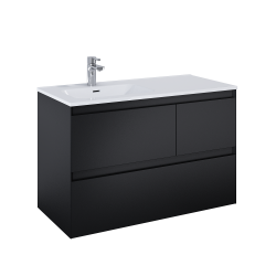 Ellita szafka pod umywalkę lewa Split 100x45,8 Black Matt 168159