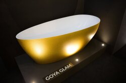 Besco wanna wolnostojąca Goya Glam Złota xs 142x62 WMD-140-GZ