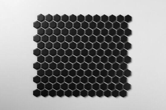 Raw Decor mozaika Heksagon Mały Czarny Matowy HMCM