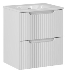 Comad Nowa White zestaw meblowy 50cm z umywalką ryflowany