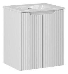 Comad Nowa White zestaw meblowy 50cm z umywalką ryflowany