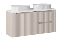 Comad Nova Cashmere zestaw meblowy 120cm z blatem i 2 umywalkami nablatowymi Beyond