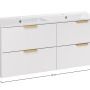 Comad Aster White zestaw meblowy 120cm z umywalką meblową Lava