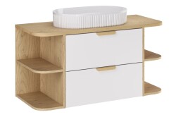 Comad Aster White zestaw meblowy 100cm z blatem i umywalką nablatową Beyond