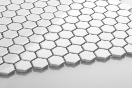 Raw Decor mozaika Heksagon Mały Biały Połysk HMBS