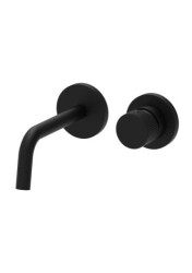 Paffoni Jo bateria umywalkowa podtynkowa z korkiem klik klak czarny mat