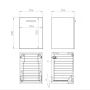 Ellita komoda z koszem Kwadro Plus 39,6x39,6 White 167636