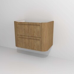 Devo szafka pod umywalkę Gloria 2.0 wisząca 100x42 Oak Endgrain Classic Synchro F108 ryflowana