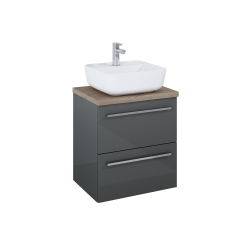 Ellita zestaw umywalka + blat + szafka Kwadro Plus 49,6x40,3 Anthracite 168445