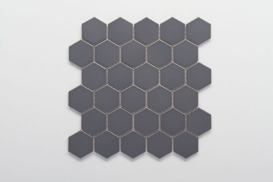 Raw Decor mozaika Heksagon Duży Ciemno Szary Matowy HDSCM