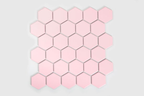 Raw Decor mozaika Heksagon Duży Pink Matowy HDROSM