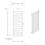 Sapho Zig grzejnik łazienkowy 60x157,2 czarny mat