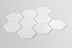 Raw Decor mozaika Heksagon XL Biały HXLBS