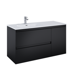 Ellita szafka pod umywalkę + kosz prawy Split 120x45,8 Black Matt 168167