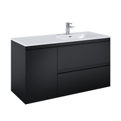 Ellita szafka pod umywalkę + kosz lewy Split 120x45,8 Black Matt 168171