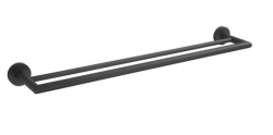 Stella Classic reling na ręcznik 60cm podwójny czarny mat