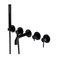 Omnitres Y bateria wannowa 5-otworowa podtynkowa czarny