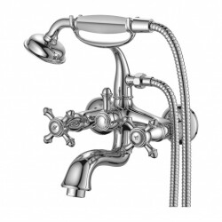 Omnires Retro bateria wannowa z zestawem prysznicowym chrom