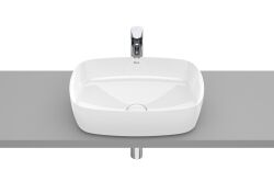 Roca Inspira umywalka nablatowa cienkościenna Soft 50x37 cm FINECERAMIC