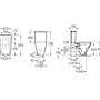 Roca Gap Round zbiornik WC do kompaktu 4,/3l z dopływem wody z boku