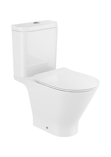 Roca Gap Round miska WC bezkołnierzowa - WC kompakt Rimless  SUPRAGLAZE