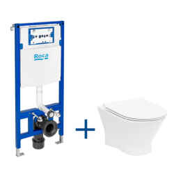 Roca Nexo zestaw podtynkowy DUPLO WC ONE + Nexo Rimless bezkołnierzowa