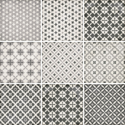Equipe Gres Art Nouveau Alameda Grey Dekor mat 20x20 24420