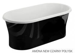 Polimat wanna wolnostojąca Amona New czarny połysk 150x75,5 00058