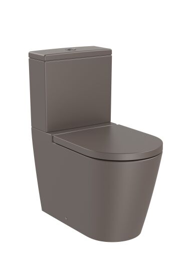 Roca Inspira Round  miska WC  kompakt Rimless o/podwójny brązc cafe