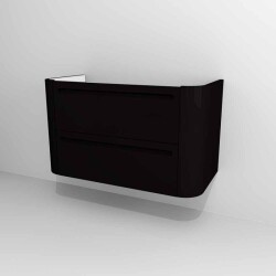 Devo szafka pod umywalkę Gloria 2.0 wisząca 86x42 Perfect Touch Black F97 gładka