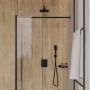 Omnires Parma termostatyczny system prysznicowy podtynkowy czarny mat SYSPM11BL