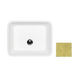 Besco umywalka nablatowa Assos Glam Złota 52x41 UMD-A-NBZ