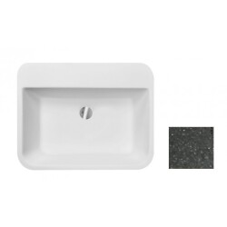 Besco umywalka nablatowa Assos S-Line Glam Grafitowa 52x41 UMD-AP-NBG