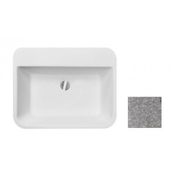 Besco umywalka nablatowa Assos S-Line Glam Srebrna 52x41 UMD-AP-NBS