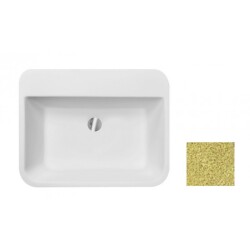Besco umywalka nablatowa Assos S-Line Glam Złota 52x41 UMD-AP-NBZ