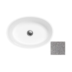 Besco umywalka wolnostojąca Uniqa Glam Srebrna 46,5x32,5 UMD-U-WGS