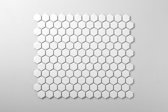 Raw Decor mozaika Heksagon Mały Biały Matowy HMBM