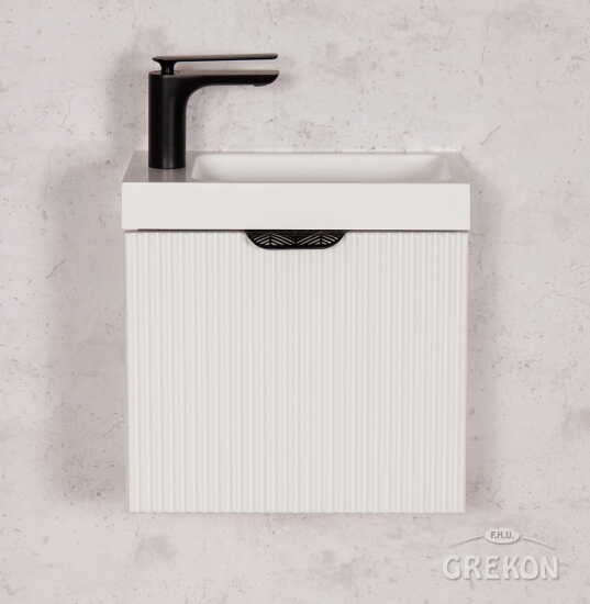 Grekon szafka łazienkowa biała 40cm FRESCO z umywalką