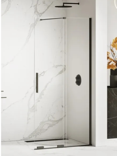New trendy drzwi walk-in suwane Smart 120 cm black