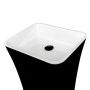 Besco umywalka wolnostojąca Assos B&W 50x40 czarno biała