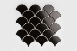 Raw Decor mozaika Flabellum Black Matowy FB