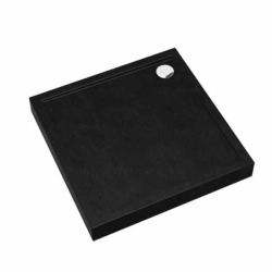 Schedpol brodzik kwadratowy Cameron Black Stone 80x80 czarny kamień