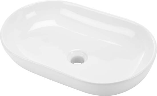 Deante umywalka nablatowa ceramiczna Peonia biała CDE_6U6S